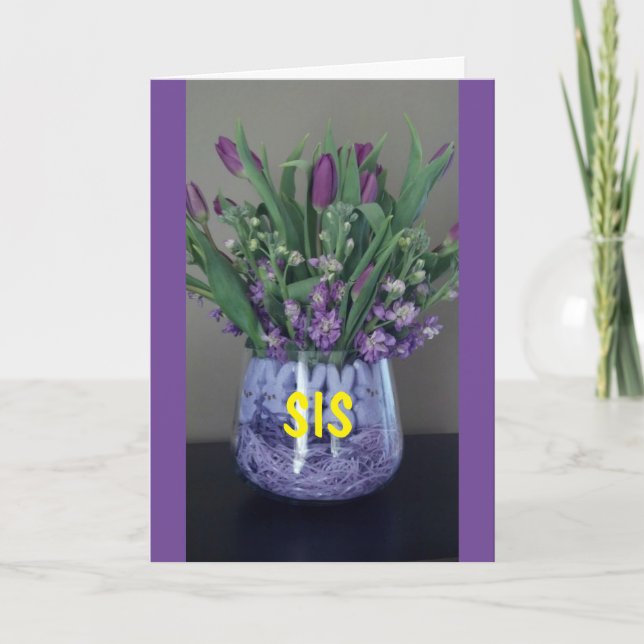 TARJETA FESTIVA **TARJETA ESPECIAL DE PASO A MI SIS*** (Anverso)