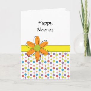 Tarjeta Festiva Tarjeta-Flor persa feliz del saludo del Año Nuevo