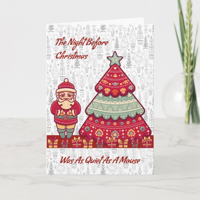 Tarjeta Festiva Tarjeta, la noche antes de los Navidades (Anverso)