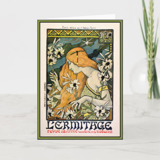 Tarjeta Festiva Tarjeta: L'Ermitage - arte Nouveau - personalizado