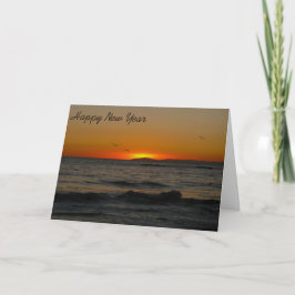 Tarjeta Festiva Tarjeta-Puesta del sol de los saludos de la