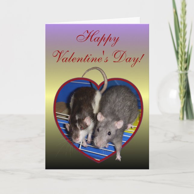 Tarjeta Festiva Tarjeta: Ratty Love Valentine (Anverso)