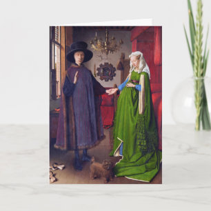Tarjeta Festiva Tarjeta: Retrato de Boda por Jan Van Eyck