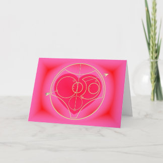 Tarjeta Festiva Tarjeta: Te amo - corazón rosado