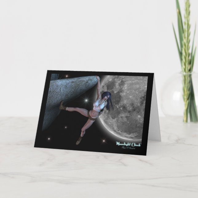 Tarjeta Festiva "Tarjetas de las ilustraciones de la escalada de (Anverso)