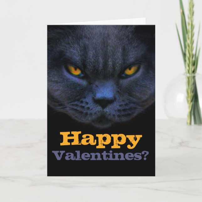 Tarjeta Festiva ¿Tarjetas del día de San Valentín felices del gato (Anverso)