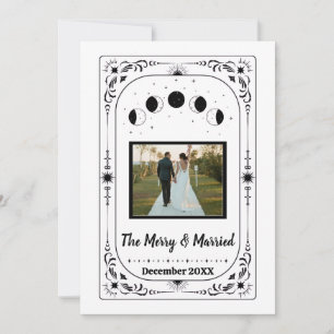 Tarjeta Festiva Tarot de Fotos Personalizados Recién Casados Famil