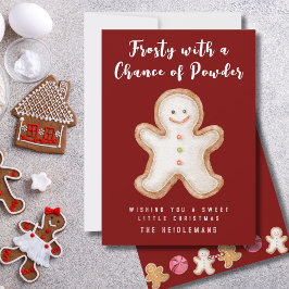 Tarjeta Festiva Tarta de jengibre divertida de Navidad, Cute Whims