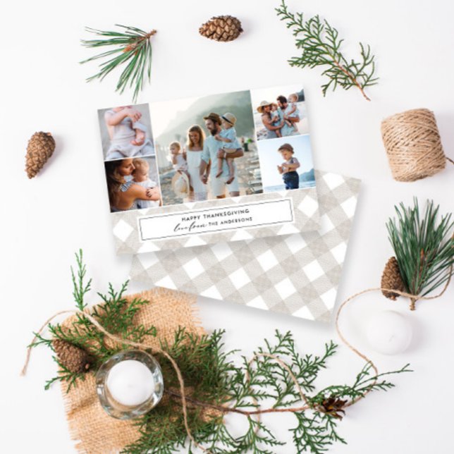 Tarjeta Festiva Tartán de búfalo moderno natural 5 foto acción de  (Subido por el creador)