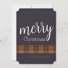 Tarjeta Festiva Tartan de estilo escandinavo