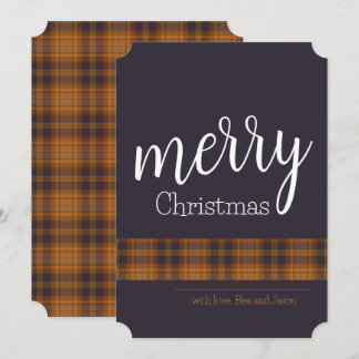 Tarjeta Festiva Tartan de estilo escandinavo