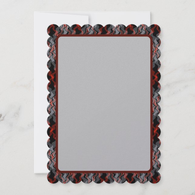 Tarjeta Festiva Tartán ondulado Kaleidoscope de Pierce (Anverso)