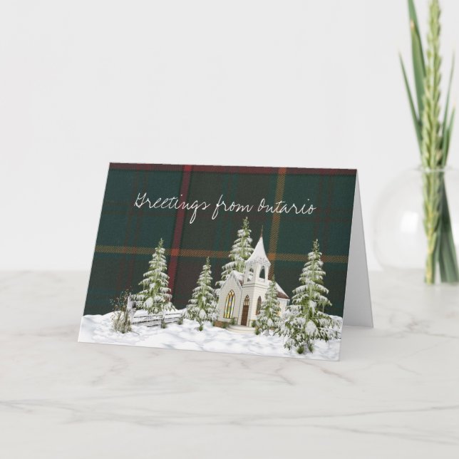 Tarjeta Festiva Tartán provincial original de Ontario (Anverso)