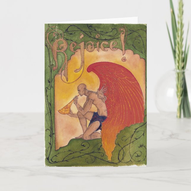 Tarjeta Festiva Tattoo Angel 1 (Anverso)