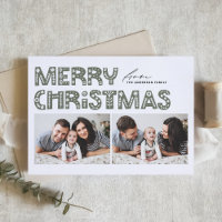 Taupe Green Scandinavian Dos Navidades de fotograf