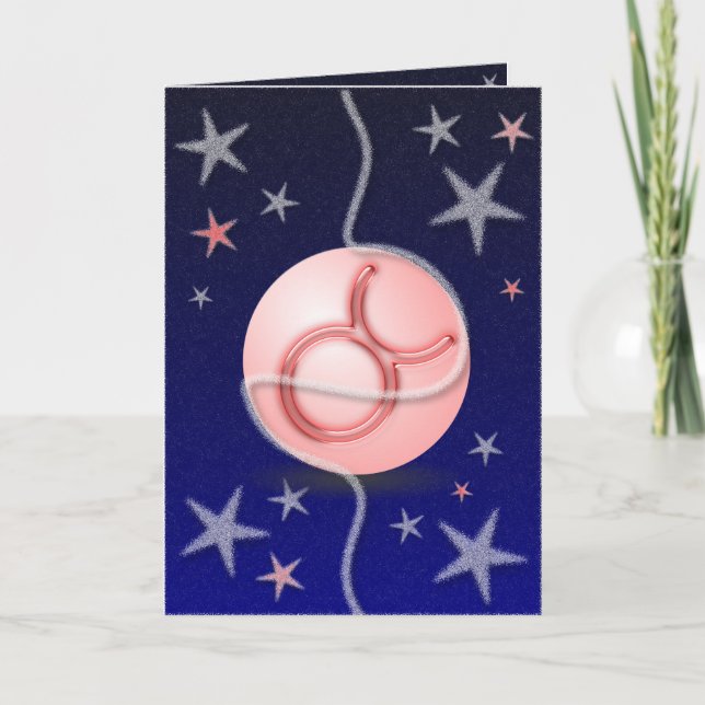 Tarjeta Festiva Taurus Christmas Card. (Anverso)