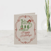Taza con tema navideño en colores cálidos