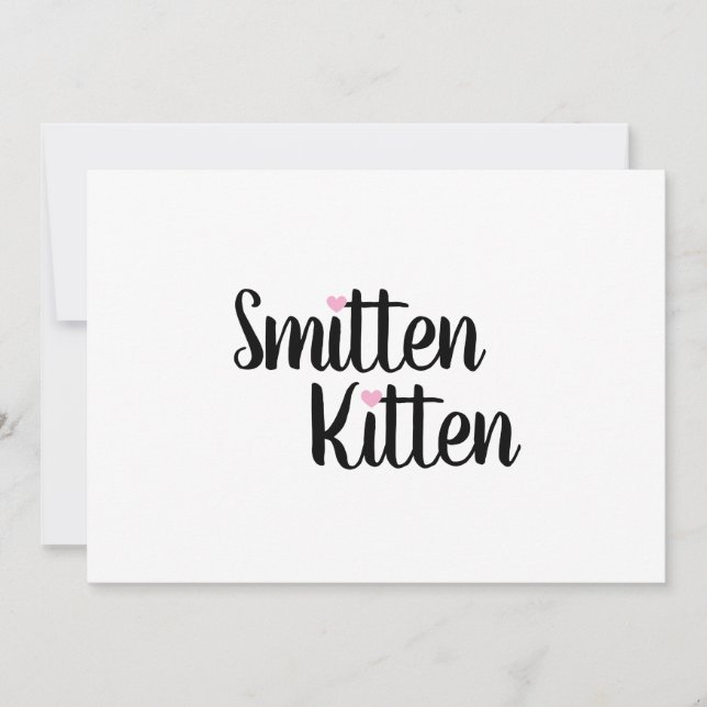 Tarjeta Festiva Taza De Café Smitten Kitten Cute San Valentín Rega (Anverso)