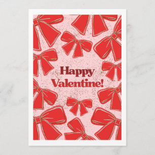 Tarjeta Festiva Tazos rojos de moda Patrón Día de San Valentín Sal