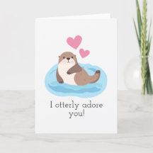 "Te adoro nutria" Día de San Valentín adorable