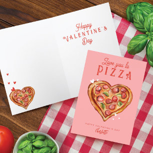 Tarjeta Festiva Te Amas A Pizza Fun Pizza Amantes El día de San Va