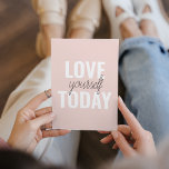 Tarjeta Festiva Te Amas Positivamente Hoy Cita Rosa Pastel<br><div class="desc">Te Amas Positivamente Hoy Cita Rosa Pastel</div>
