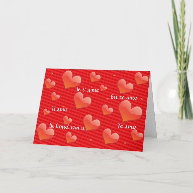 Tarjeta Festiva Te amo (Anverso)