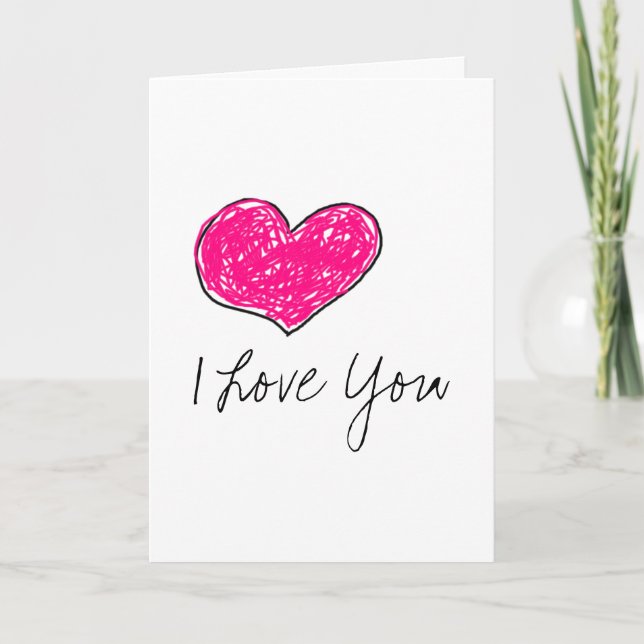 Tarjeta Festiva Te amo (Anverso)