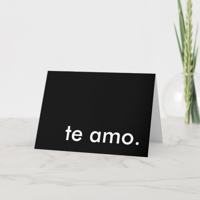 Tarjeta Festiva te Amo. (Anverso)