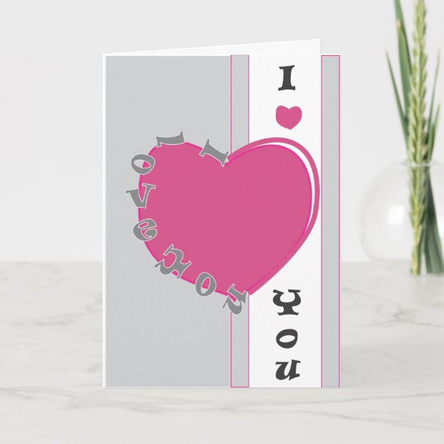 Tarjeta Festiva ¡Te amo! (Anverso)