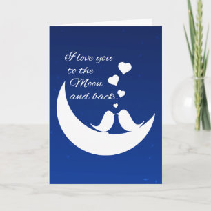 Tarjeta Festiva Te amo a la luna y atrás