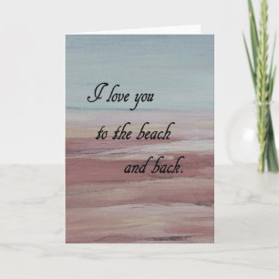 Tarjeta Festiva Te amo a la playa y a la vuelta