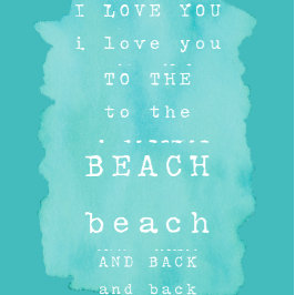 Tarjeta Festiva Te amo a la playa y de vuelta