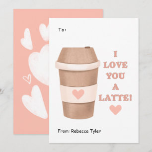 Tarjeta Festiva Te amo a un Día de San Valentín rosado de aula de