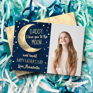 Tarjeta Festiva Te amo al Día de la Luna y el Padre