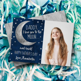 Tarjeta Festiva Te amo al Día de la Luna y el Padre