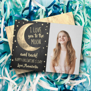 Tarjeta Festiva Te Amo Al El día de San Valentín De La Luna Y La E