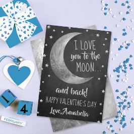 Tarjeta Festiva Te Amo Al El día de San Valentín De La Luna Y La E