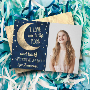 Tarjeta Festiva Te Amo Al El día de San Valentín De La Luna Y La E