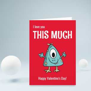 Tarjeta Festiva Te amo alien día de San Valentín