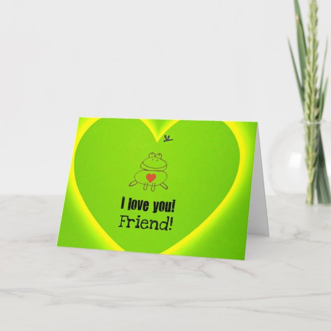 Tarjeta Festiva ¡Te amo amigo! (Anverso)