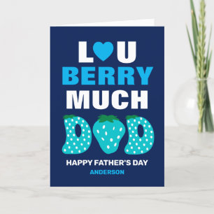 Tarjeta Festiva Te amo Berry Mucha fresa de papá Día del Padre