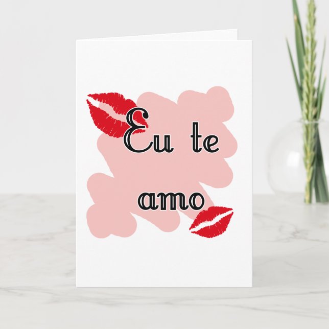 Tarjeta Festiva Te amo - brasilen@o del Eu - te amo (Anverso)