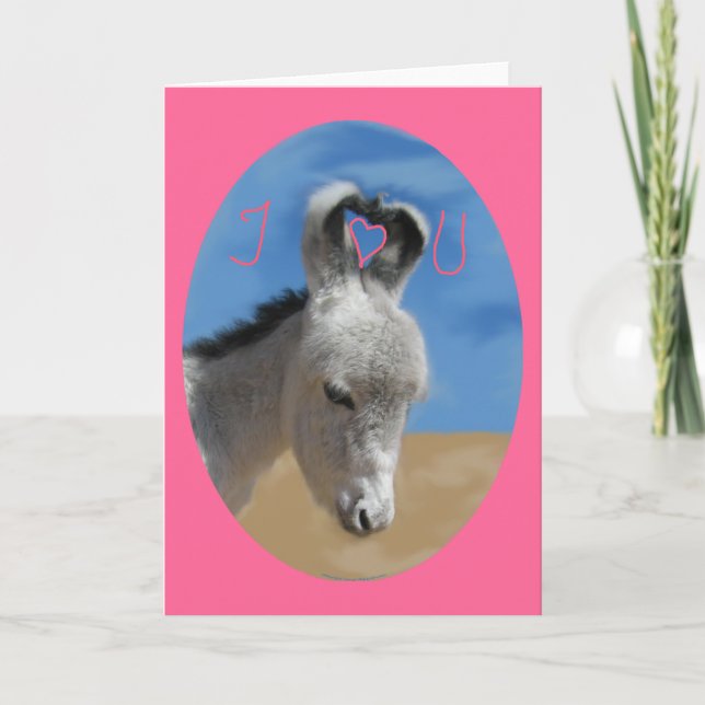 Tarjeta Festiva Te amo burro (Anverso)
