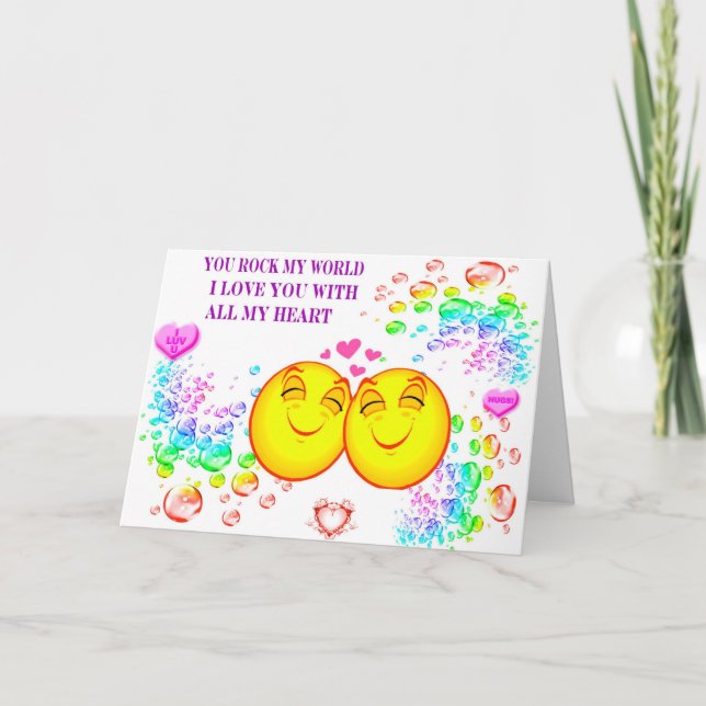 Tarjeta Festiva Te Amo_ Card (Anverso)