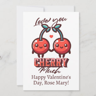 Tarjeta Festiva Te amo cereza mucho dulces cerezas Valentine