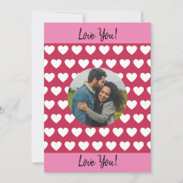 Tarjeta Festiva Te Amo! Corazones y Fotos San Valentín