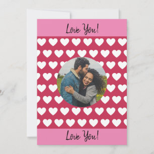 Tarjeta Festiva Te Amo! Corazones y Fotos San Valentín