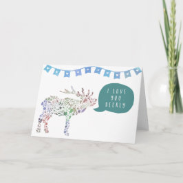 Tarjeta Festiva Te amo Deerly