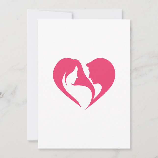 Tarjeta Festiva Te amo desde el corazón. (Anverso)